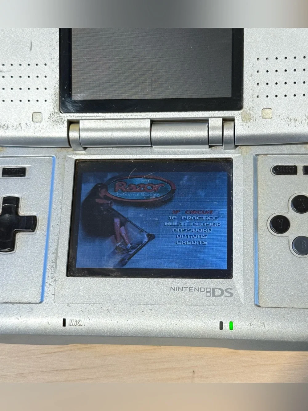 Nintendo DS Silver w/Charge 3-Games/Super Mario Bros.Tested Good Read Info Blw!